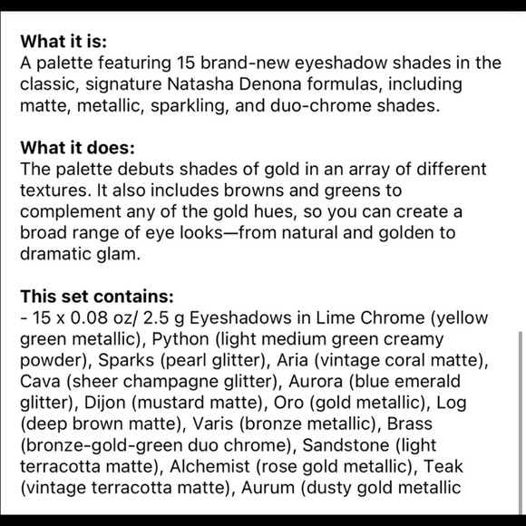 Natasha denona gold pallet - Picture 5 of 5